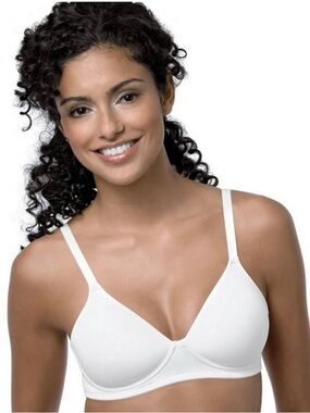 2 Hanes MHG510 Women's Beautiful Comfort Concealing Wirefree Bra White 38D